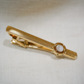 Lowndes 可翻转金色夹子 商务镀金正装 London斯特雷奇领带夹 男士