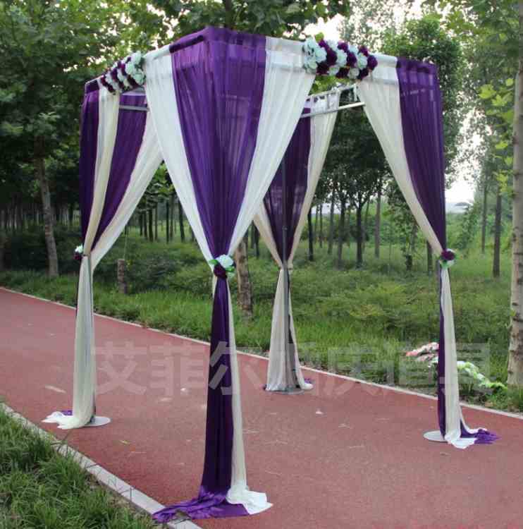 婚庆道具四角亭喜亭方亭婚礼仪式亭架子背景纱幔结婚公主许愿花亭
