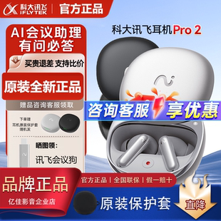 科大讯飞 Pro2无线蓝牙耳机智能降噪录音转写实时翻译智AI能耳机