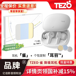 真無線淺入耳ANC主動降噪通勤耳機 Tezo雀Sparrow藍牙耳機2024新款