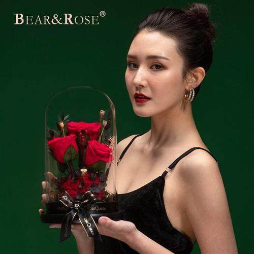 rosequeen永生花礼盒玫瑰花鲜花速递结婚礼物生日礼物求婚表白送