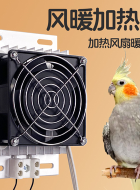 风暖加热器鹦鹉宠物鸟取暖风机ptc控温控保温管育雏专用电暖风扇