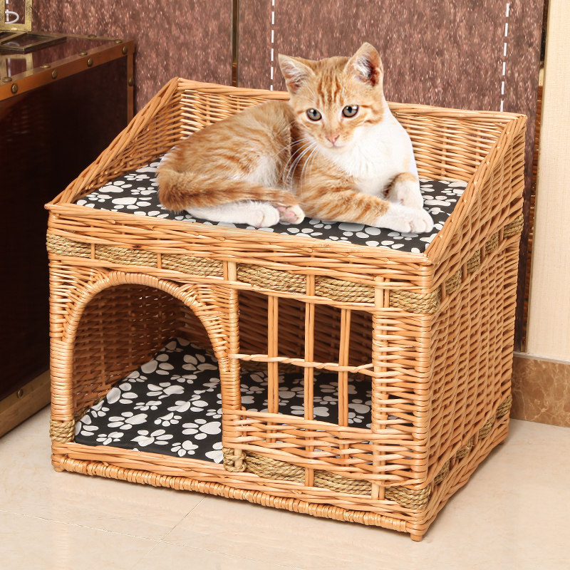 猫窝夏季凉窝藤编四季通