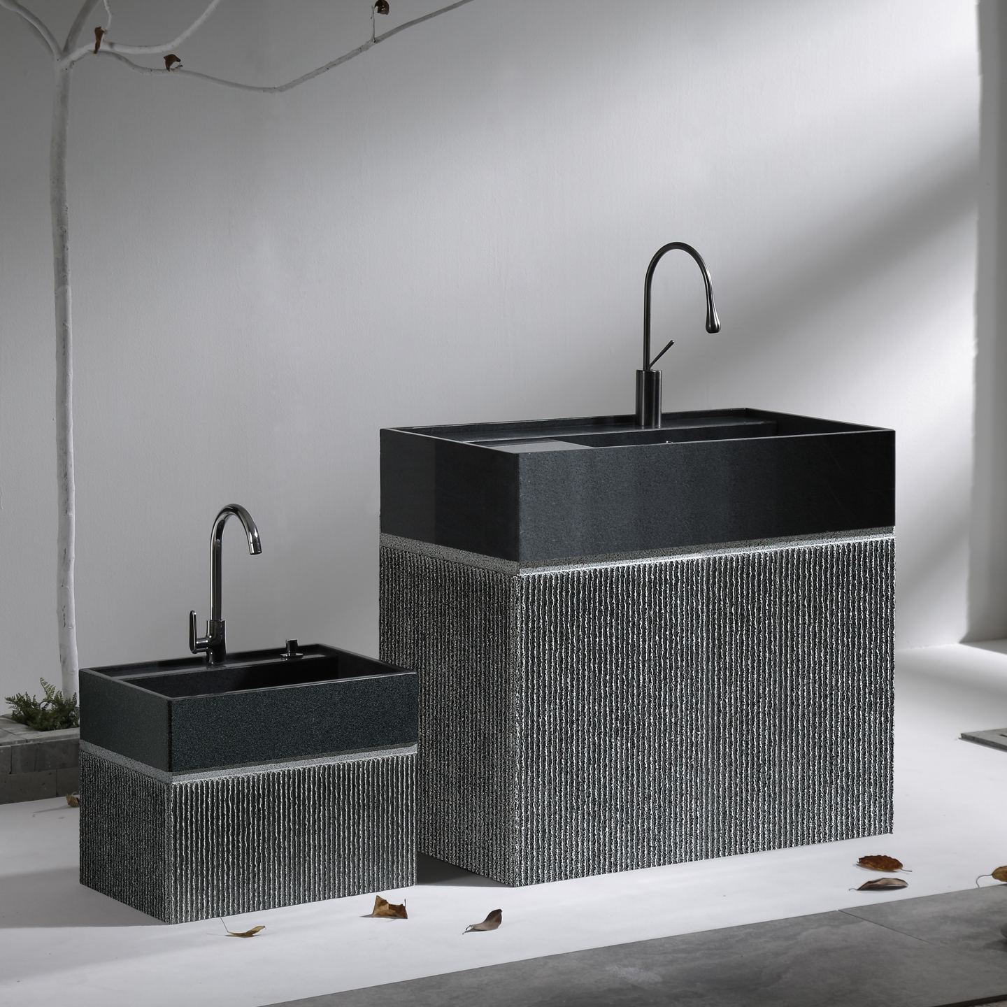 冠石汇大理石洗衣池庭院洗手盆户外水池台盆别墅洗手池室外洗手台