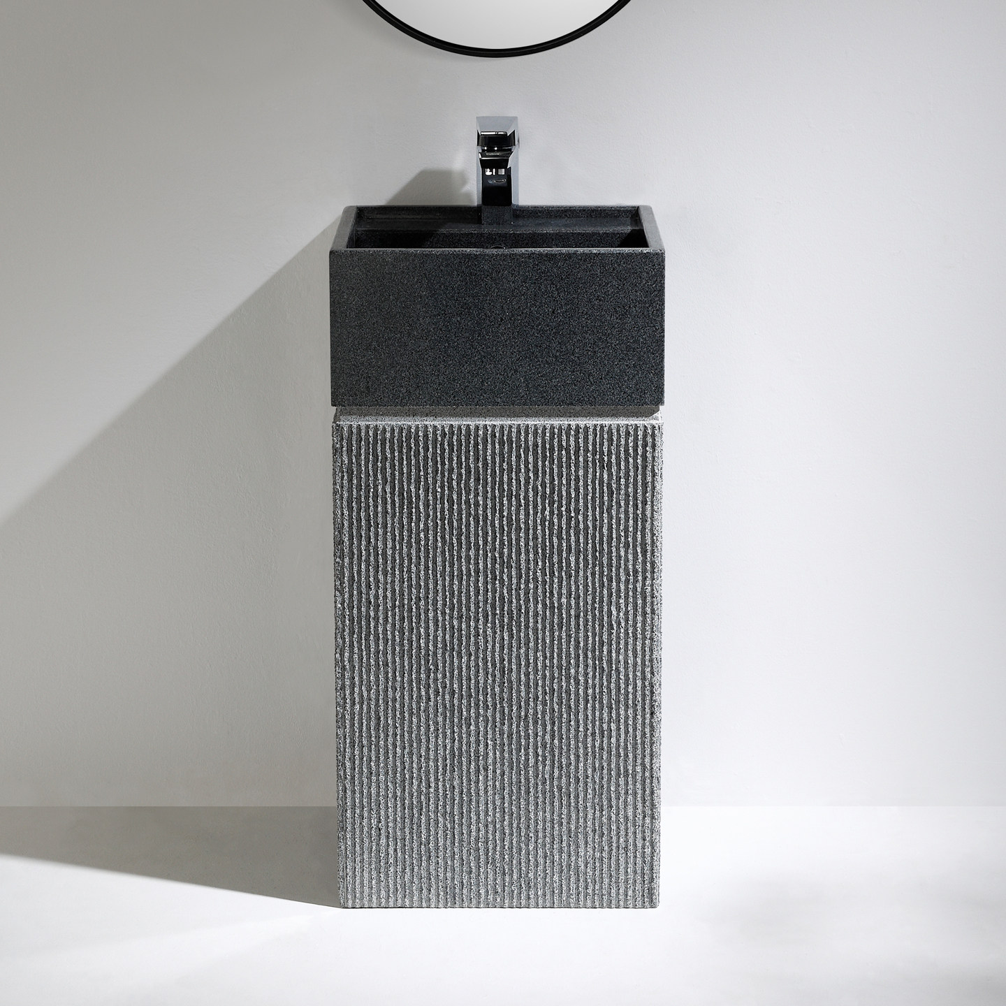 天然花岗岩立柱盆，户外防冻耐晒