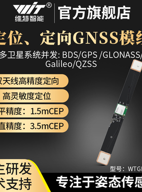 北斗gps双天线定位GNSS低功耗导航模块维特智能高灵敏度WTGPS-02H