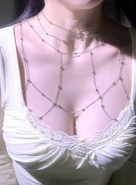 示波器项链纯欲风胸链装饰性感身体锁骨链ins百搭高级感约会配件