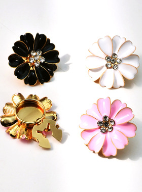 button cover 衬衫扣时尚潮流胸针扣花瓣水钻袖扣乌龟扣套扣夹扣