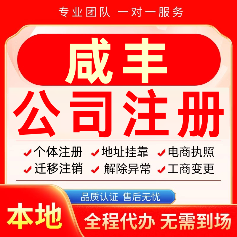 咸丰公司注册办理异常减资个体户工商营业执照代办注销变更电商