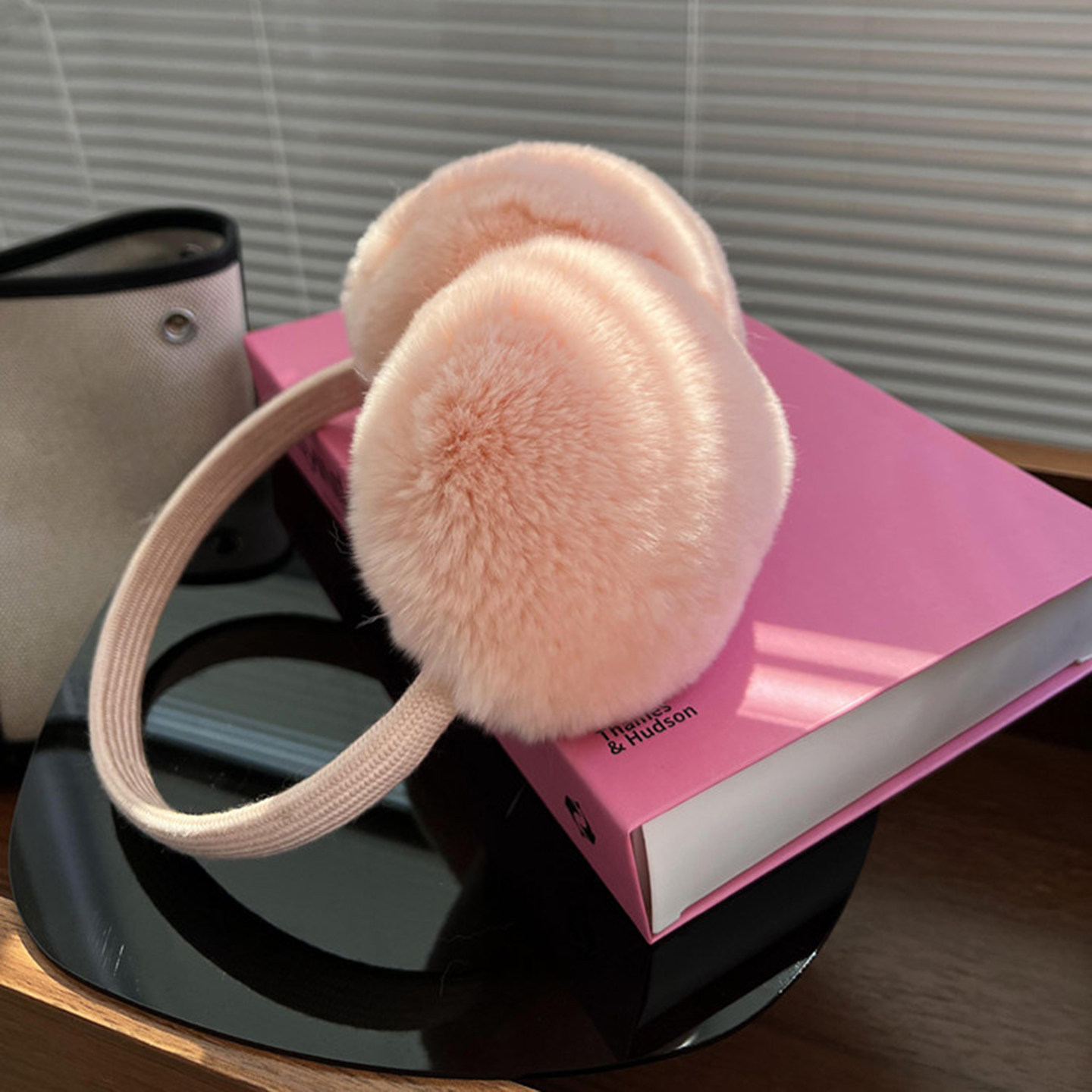 冬季獭兔毛毛绒保暖防冻耳套女款