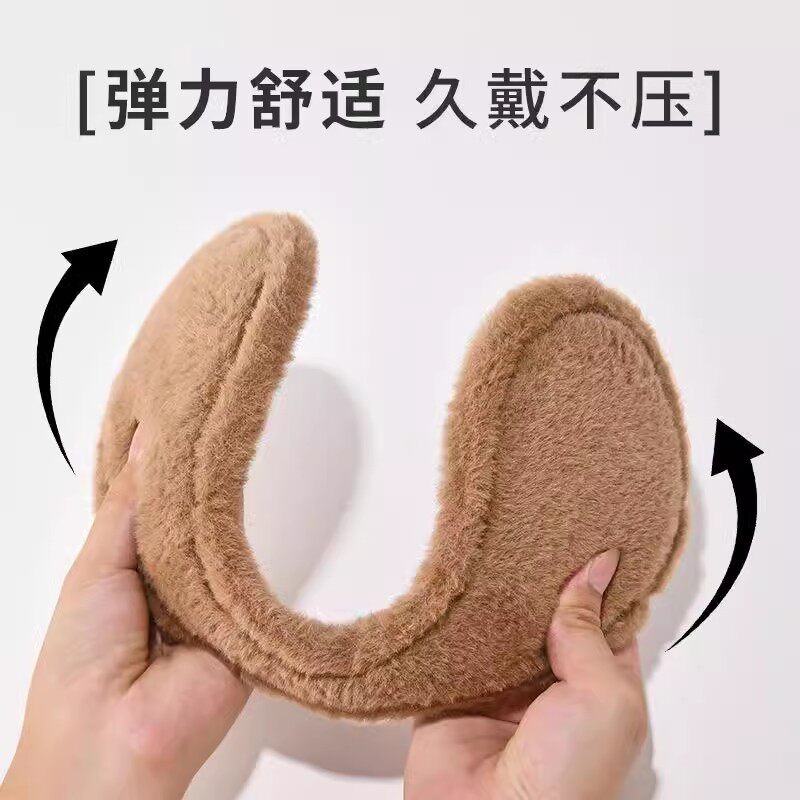 冬季加厚保暖毛绒后戴耳罩