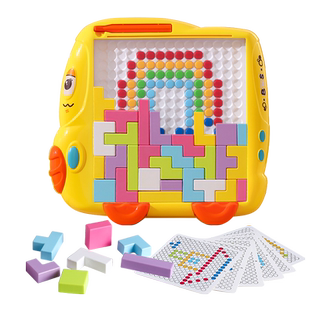 磁性运笔画板儿童磁力控笔2一3岁小孩幼儿宝宝画画板女孩益智玩具