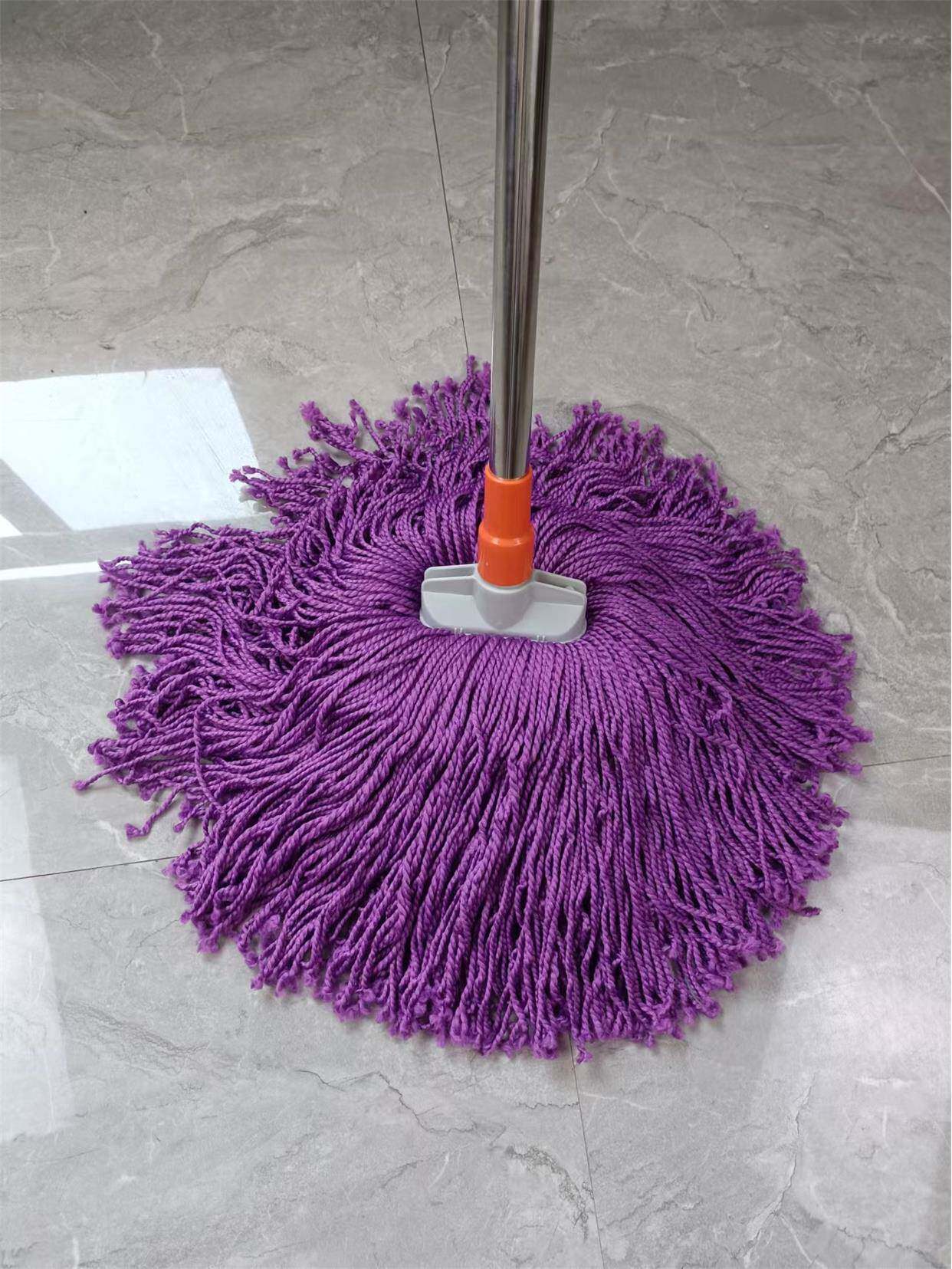 卡诺美新款无水痕超细纤维线绳拖把吸水家用传统老式加宽棉线拖布