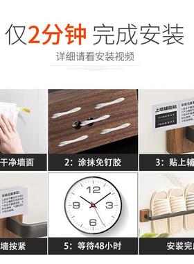 RIT实木毛巾杆免打孔卫生间挂毛巾的架子浴巾置物架厕所单杆手巾