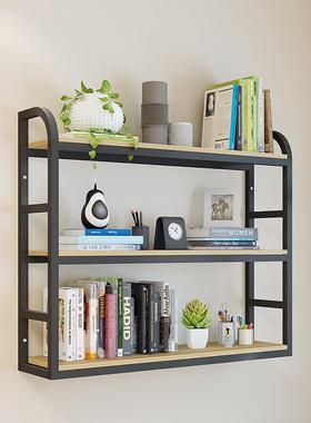 RIT墙上书架铁艺壁挂置物架墙面花架家用餐厅装饰隔板酒架儿童收