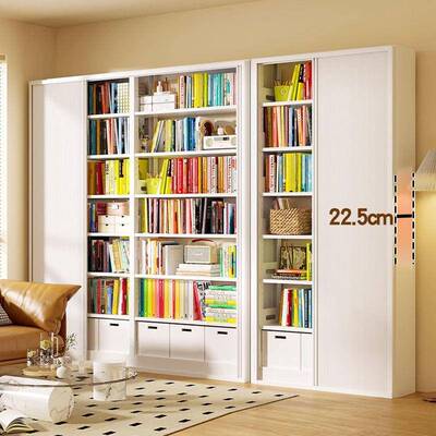 22.5宽超窄书架钢制家用图书馆置物架落地多层窄缝书柜靠墙收纳