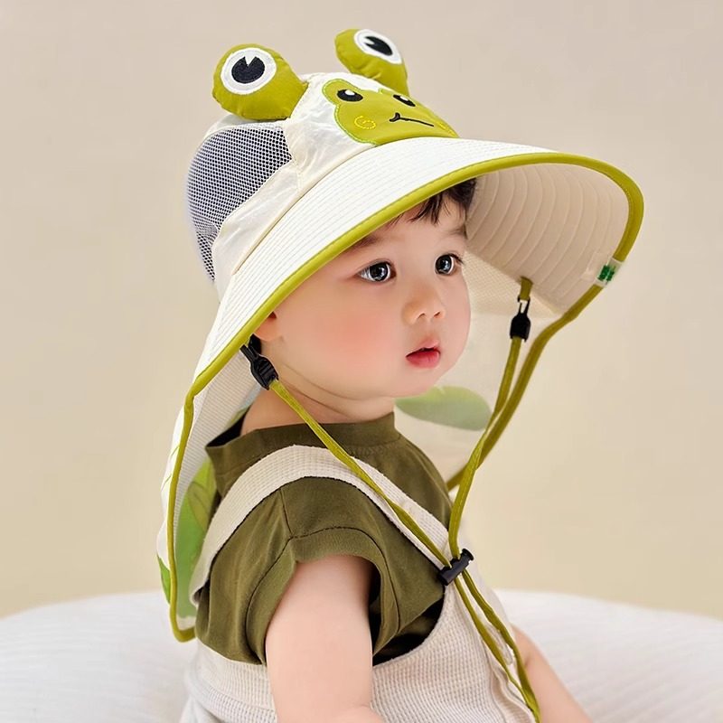 防晒帽儿童夏季薄款网眼透气防紫外线可爱卡通男女宝宝大檐遮阳帽,童装/婴儿装/亲子装,帽子,淘宝优惠券,粉丝福利购,淘宝优惠卷