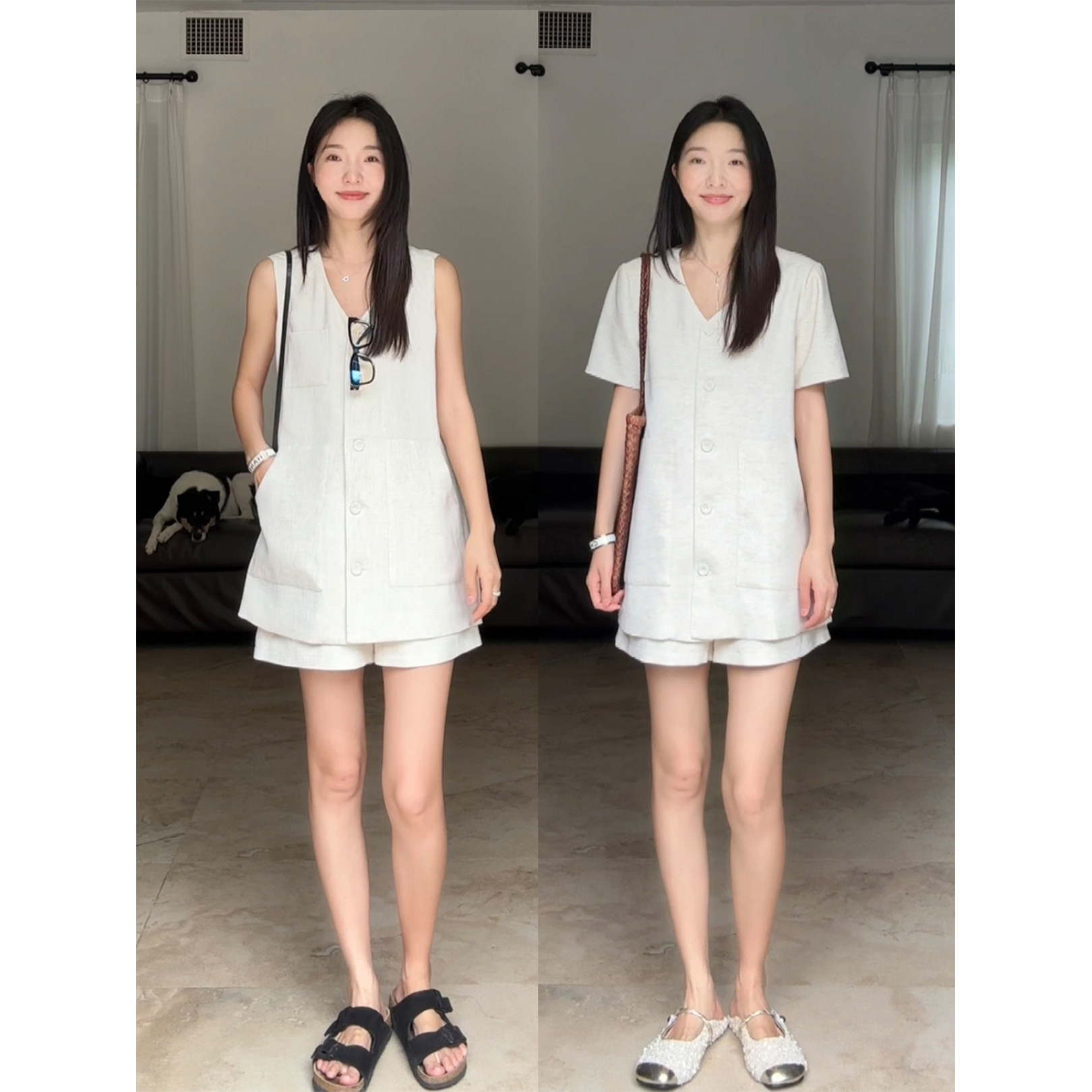 【年终清仓 售完不补】 极简老钱风V领透气简约无袖上衣夏季