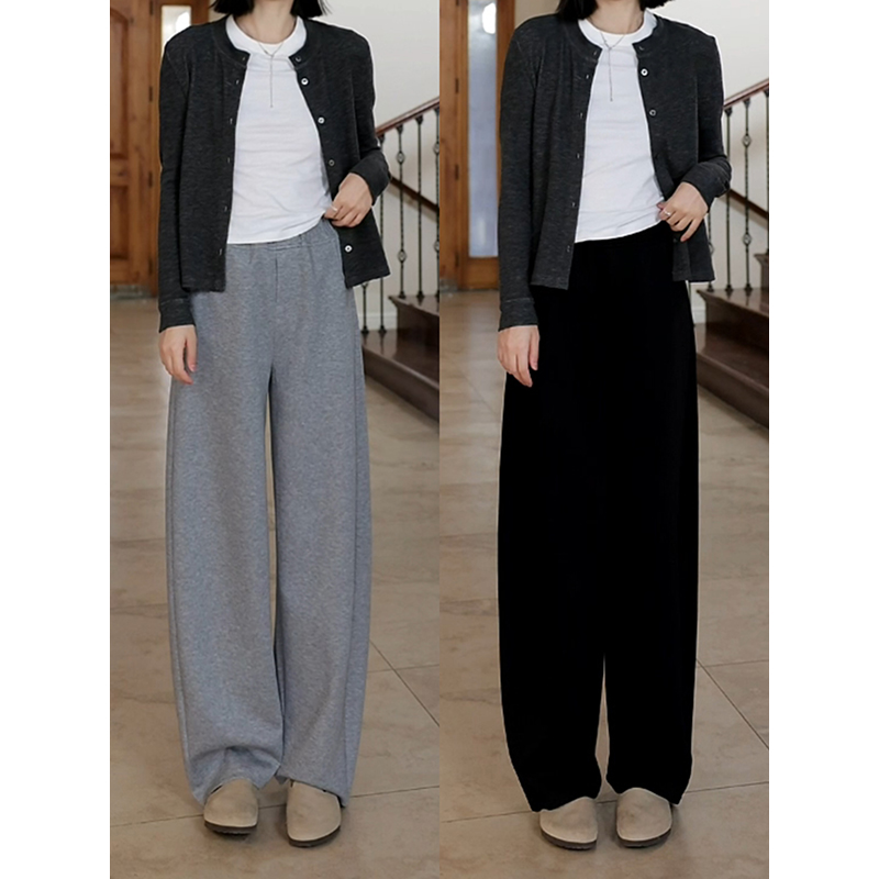 郭九九呢 天丝棉休闲弯刀裤修身短袖t恤百搭上衣气质显瘦开衫女