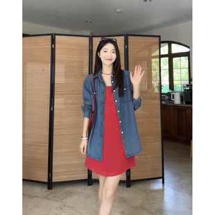 【年终清仓 售完不补】白领通勤基础牛仔衬衫短外套 G923Z02439