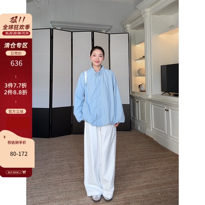 【 现货售完不补】气质显瘦花苞外套女秋季上衣简约百搭直筒裤