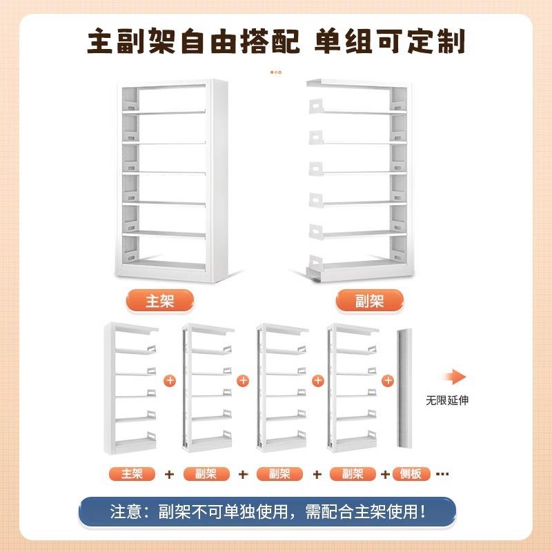 炎恩钢制图书馆书架儿童书柜家用落地置物架绘本架多层靠墙收纳架图片