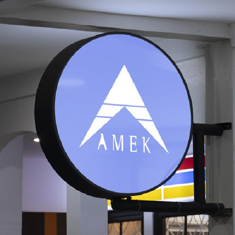 led广告灯箱通体发光灯牌咖啡服装店招牌亚克力挂墙式室外展示牌图片