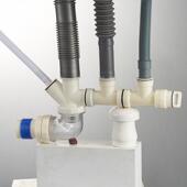 90度墙排下水管洗衣机排水管接头双通厨房配件下水管道下水器