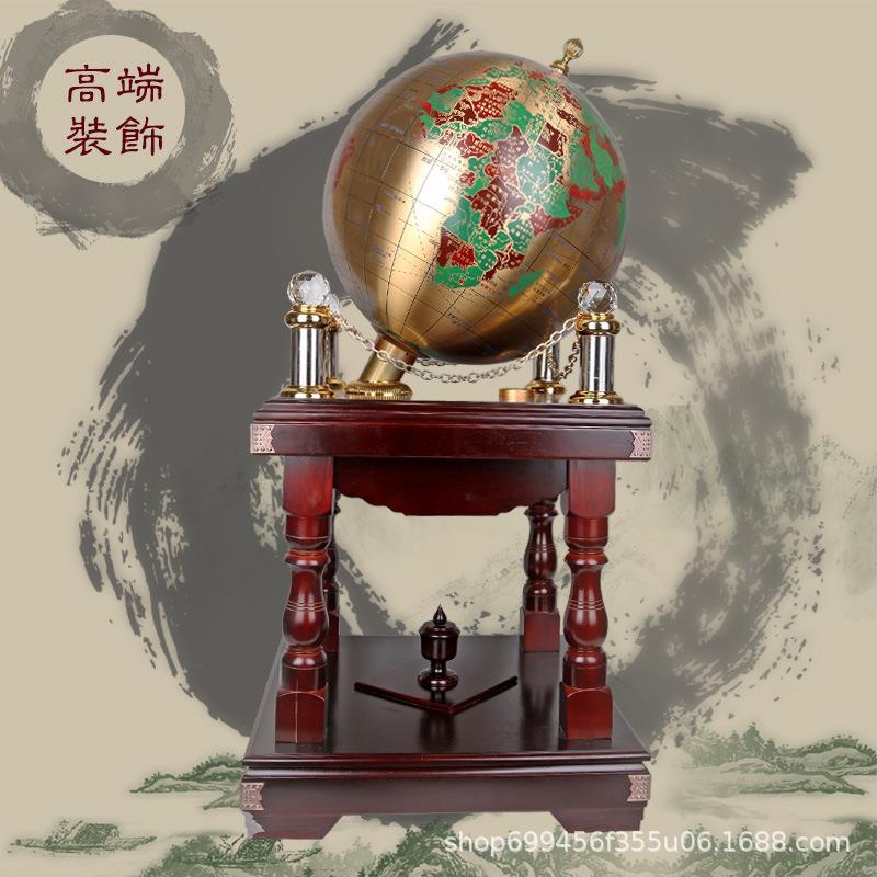 50cm地球仪大号复古摆件办公室家居装饰全铜摆件落地开业图片