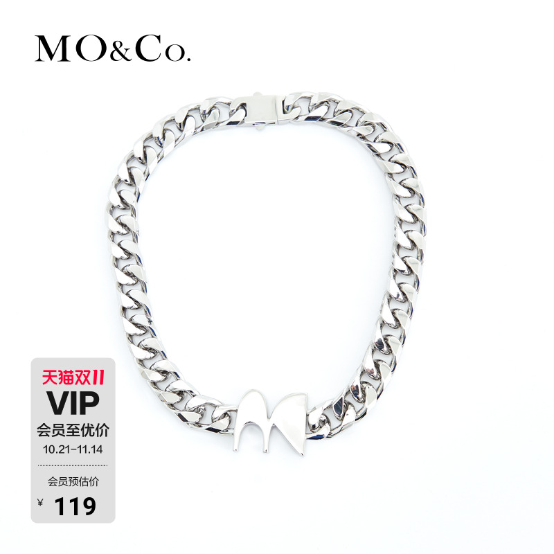 MOCO原创MLOGO金属锁骨链项链