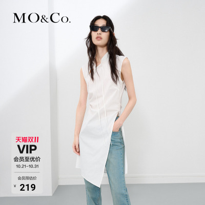 MOCO奥莱新中式开叉长款上衣