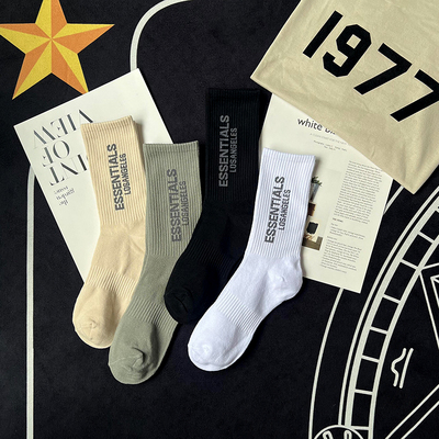 复线ESSENTIALS潮牌纯棉中筒长袜