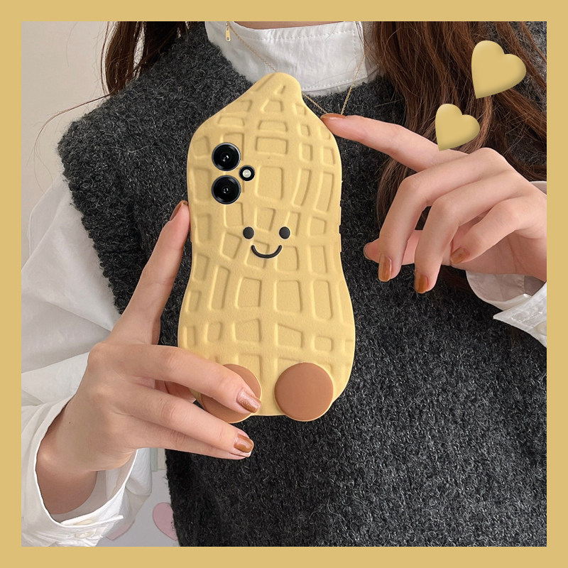 手机壳硅胶可爱卡通花生表情小人