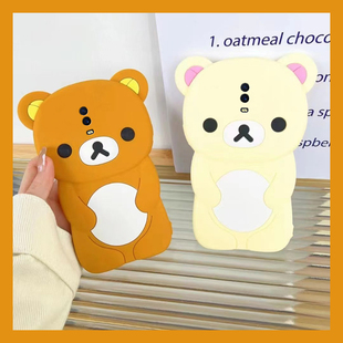 适用oppok1手机壳r15x卡通r17pro立体r15轻松熊r11s可爱r11趣味r9s呆萌r9plus小熊k1棕色oppo硅胶por软壳女生