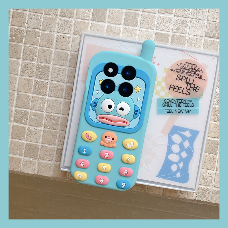 香肠嘴小丑鱼适用小米红米note15pro+手机壳noto14电话机13大哥大12turbo丑萌11t立体10卡通9硅胶8软7十redmi