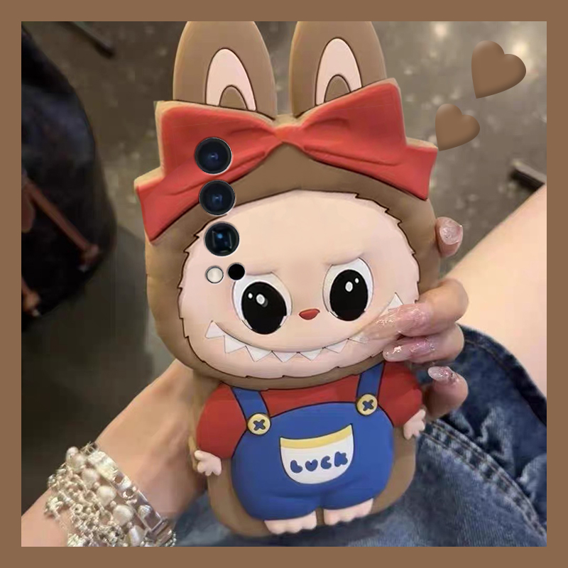 手机壳硅胶卡通丑萌蝴蝶结拉布布兔子