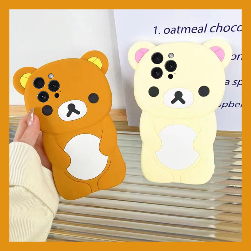 手机壳硅胶卡通呆萌轻松熊小熊