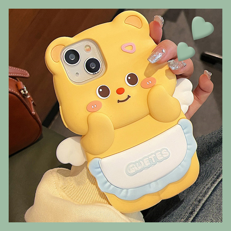 手机壳硅胶卡通呆萌天使黄油小熊