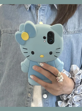 适用vivos30pro手机壳s20卡通s19立体s18e蓝色kt猫s17可爱s16凯蒂猫s15趣味s12创意s10新款s9硅胶s7软壳vivop