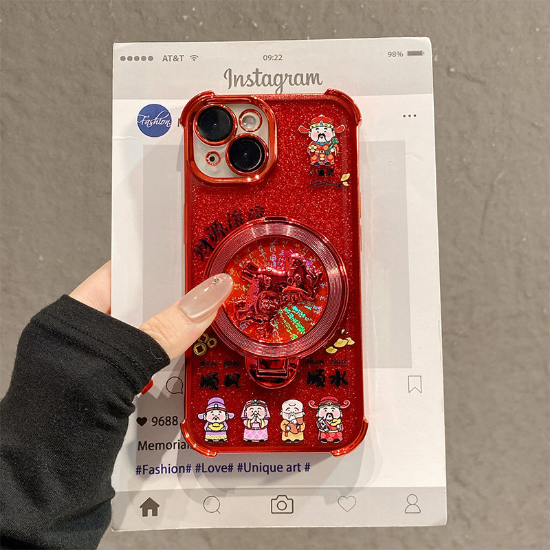 马上有钱适用苹果17手机壳iPhone16promax新年15pro红色14plus旋转13支架12mini带11挂链air闪粉16e四角防摔p,3C数码配件,手机保护套/壳,淘宝优惠券,粉丝福利购,淘宝优惠卷