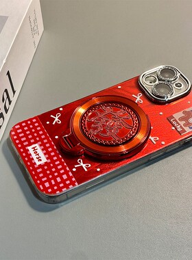 2026旋转发财支架适用oppoa6max手机壳a6gt马年a6i新年a5pro红色a3x潮牌a2m立体a53s羽纱a32a72硅胶a97a58a16