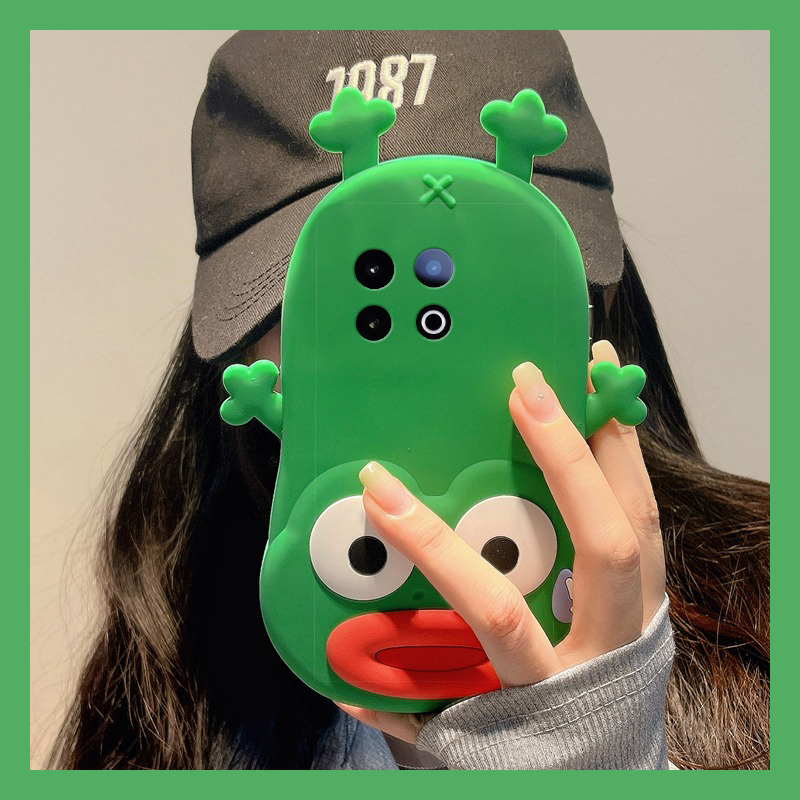 手机壳硅胶卡通呆萌流汗青蛙