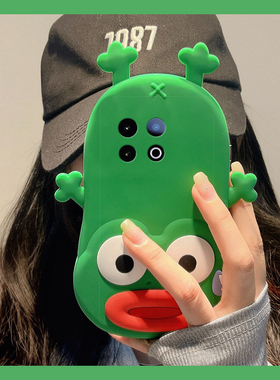 适用vivoiqooz10turbopro手机壳iqooz9x绿色z8青蛙z7i立体z6卡通z5香肠嘴z3趣味z1搞怪u3x丑萌iqoo硅胶vivo女