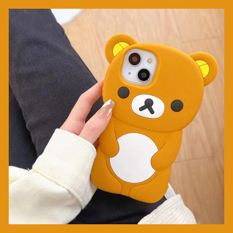 适用苹果16手机壳小米15华为pura70卡通mate60pro立体nova13荣耀400轻松熊vivos20可爱x200趣味opporeno13女p