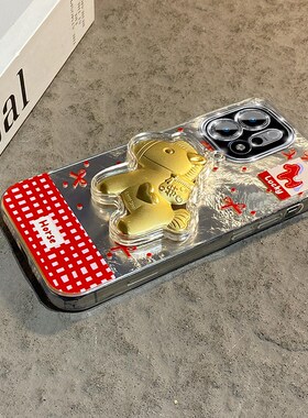 2026爱心小马适用oppo真我gt8手机壳14pro+新年13por红色gtneo6se波点gt5卡通gt7立体v60马年v50十realme硅胶