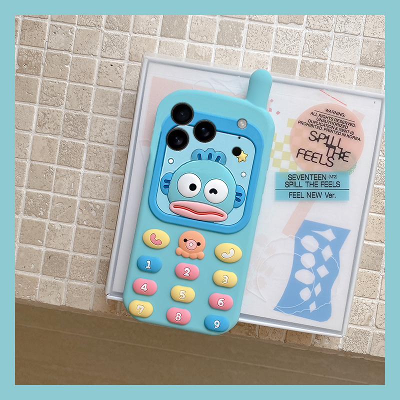 香肠嘴小丑鱼适用苹果17air手机壳iphone16e电话机15promax大哥大14plus丑萌13立体12卡通11/8/xrmax/7xs/6sp