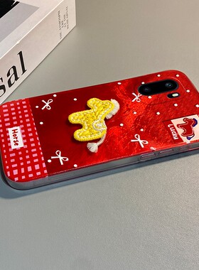 2026刺绣小马适用oppo一加ace6t手机壳1+15带ace5竞速版13t挂件12挂绳11pro新年3v红色9rt棋盘格8/7十oneplus