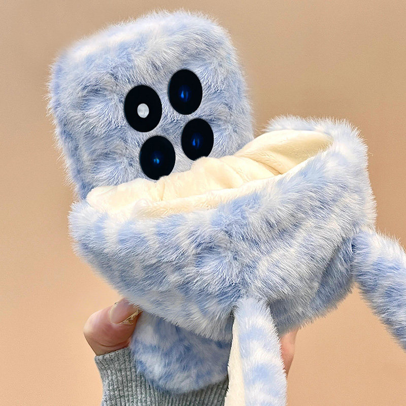 毛绒豹纹兔子耳朵适用小米红米note15pro+手机壳noto14卡通13立体12turbo毛茸茸11tpro秋冬10毛毛9por十redmi,3C数码配件,手机保护套/壳,淘宝优惠券,粉丝福利购,淘宝优惠卷