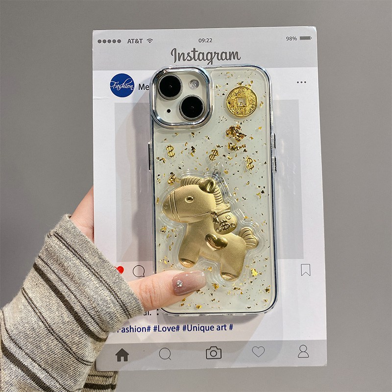 手机壳卡通2026马年马上有爱心