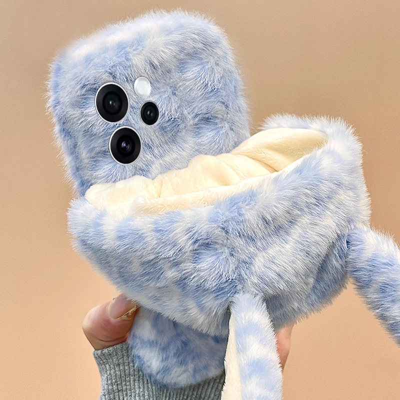 毛绒豹纹兔子耳朵适用opporeno15手机壳reno14卡通reon13pro+立体12毛茸茸11秋冬10毛毛9冬天ace2女7se十oppo,3C数码配件,手机保护套/壳,淘宝优惠券,粉丝福利购,淘宝优惠卷